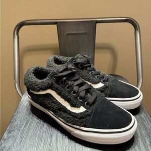 Vans Faux Fur Black Sneakers